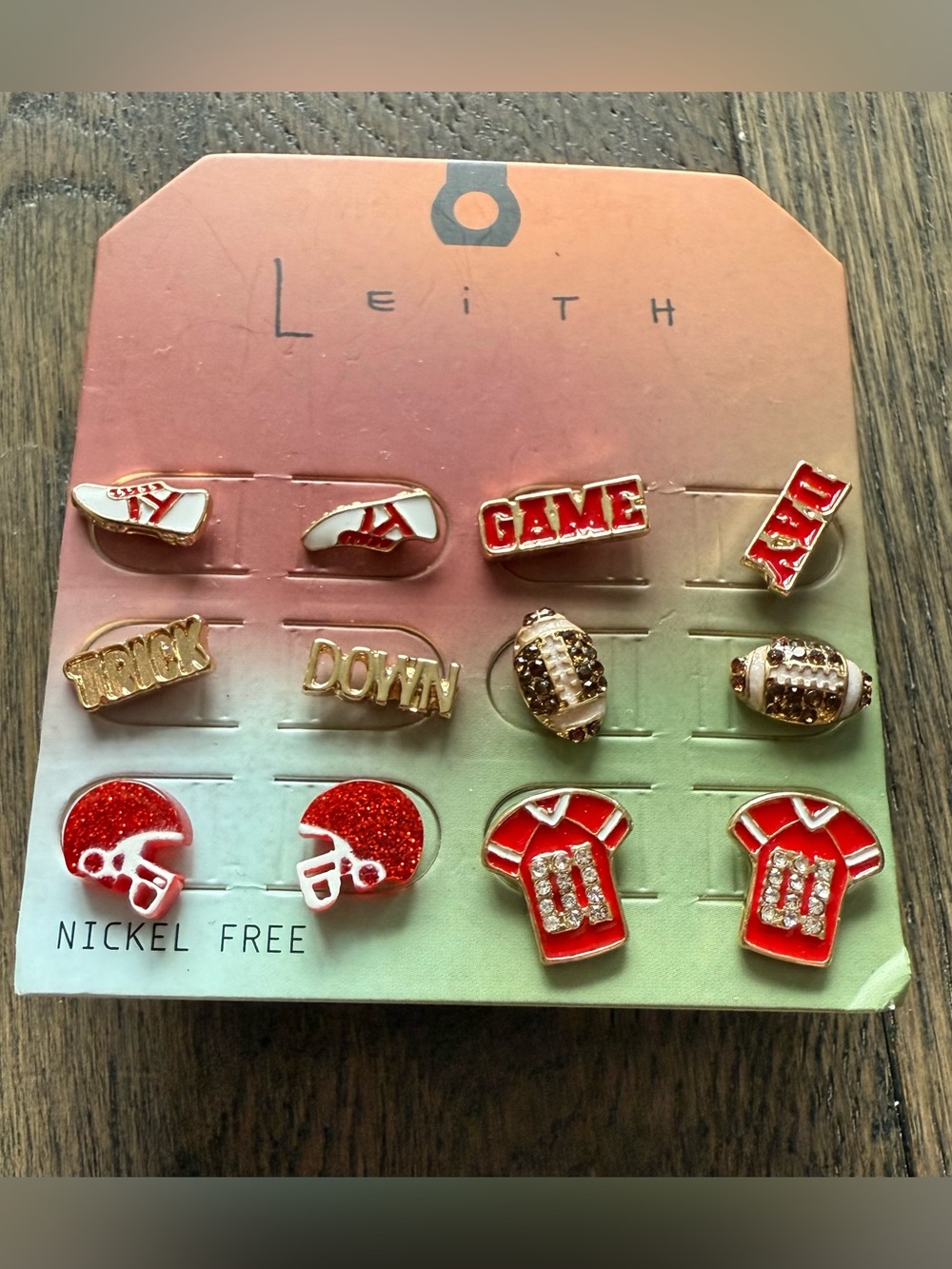 Leith Football Earring Set - 6 pairs!